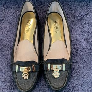Michael Kors Flat Black Leather Shoe